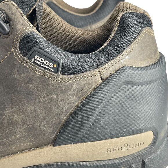 BOGS Mens Foundation Low 72235CT-200 Waterproof Work Boots Brown Leather SIZE 10 - Picture 5 of 12